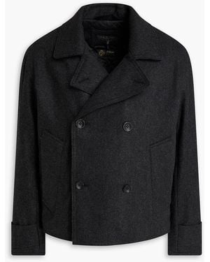 Rag & Bone Eddy Double-Breasted Wool-Blend Felt Jacket - Black