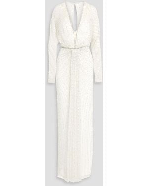 Jenny Packham Nina Embellished Tulle Gown - White