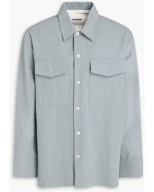 Jil Sander Cotton Oxford Shirt - Blue