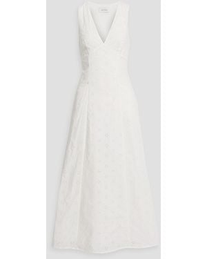 Matteau Broderie Anglaise Cotton Midi Dress - White