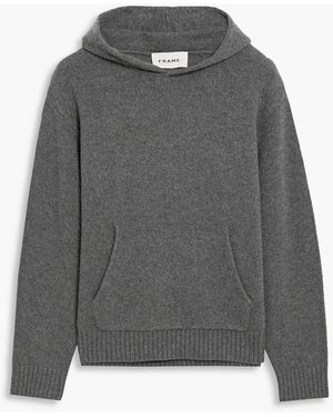 FRAME Mélange Cashmere Hoodie - Gray