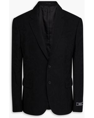 Versace Wool-Jacquard Blazer - Black