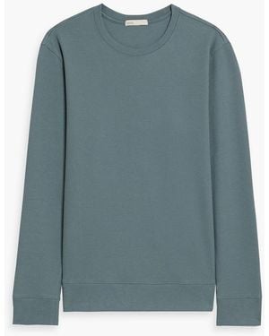 Onia Waffle-Knit Cotton-Blend Sweatshirt - Blue