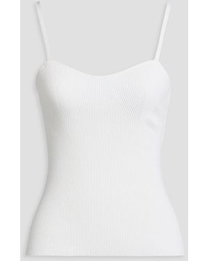 Maje Ribbed-Knit Camisole - White