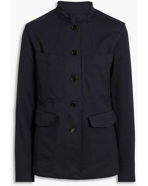 Veronica de Piante Noor Wool-Blend Twill Jacket - Blue