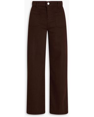 FRAME Le slim palazzo bardot hoch sitzende jeans mit weitem bein - Braun