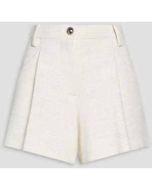 Maje Metallic Cotton-Blend Shorts - Natural