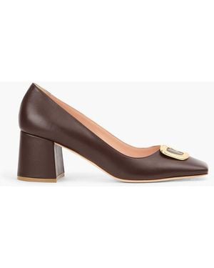 Rupert Sanderson Naxos Embellished Leather Pumps - Brown