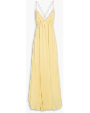 Zimmermann Washed-Silk Maxi Dress - Metallic