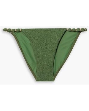 ViX Bikini-höschen aus seersucker mit verzierungen - Grün