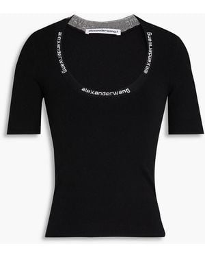 T By Alexander Wang Knitted Top - Black