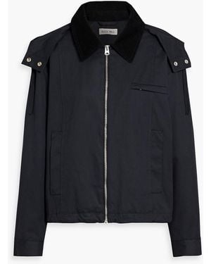 Alex Mill Kenzie Corduroy-Trimmed Cotton-Blend Hooded Jacket - Black