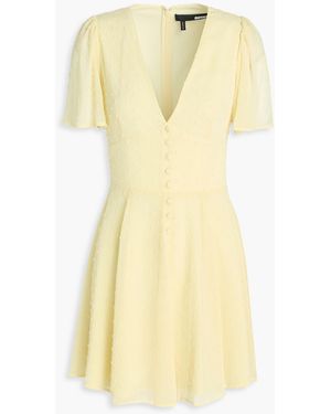 ROTATE BIRGER CHRISTENSEN Fil Coupé Mini Dress - Yellow