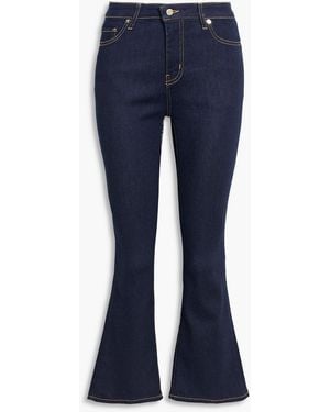 FRAME Hoch sitzende bootcut-jeans "le crop mini boot" - Blau