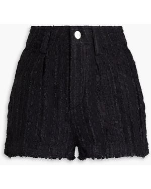 IRO Saphio Cotton-blend Tweed Shorts - Blue
