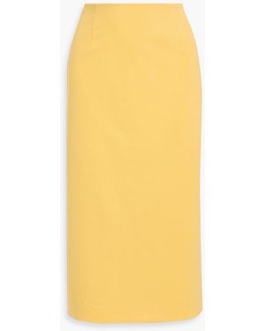 Carolina Herrera Wool-Blend Twill Midi Pencil Skirt - Yellow
