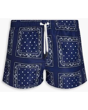 Jacquemus Short-length Printed Ripstop Swim Shorts - Blue