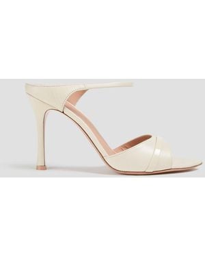 Malone Souliers Una 90 Leather Mules - White