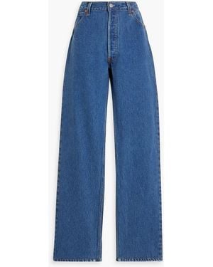 RE/DONE with LEVI'S High-Rise Straight-Leg Jeans - Blue