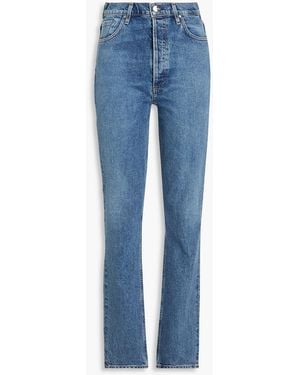 Goldsign Lawler Faded High-rise Skinny Jeans - Blue