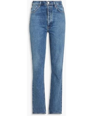 Goldsign Lawler Faded High-rise Skinny Jeans - Blue