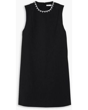 Area Crystal-embellished Cutout Stretch-ponte Mini Dress - Black