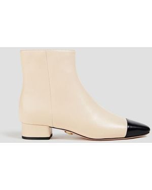 Veronica Beard Cecile Two-tone Leather Ankle Boots - Natural