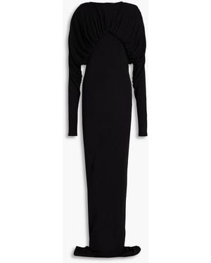 16Arlington Vernest Gathered Jersey Gown - Black