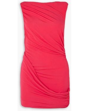 Christopher Esber Diya Open-back Asymmetric Draped Jersey Mini Dress - Pink