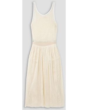 DIOTIMA Pocomania Open-knit Cotton Maxi Dress - Natural
