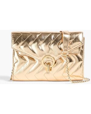 Sandro Schultertasche aus gestepptem -leder - Natur