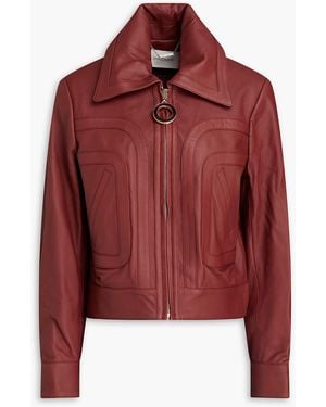 Zimmermann Cropped lederjacke - Rot