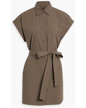 Matteau Cotton-Poplin Mini Shirt Dress - Green