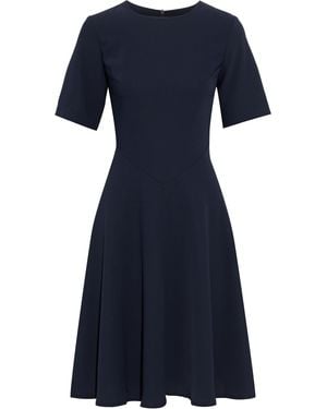 Iris & Ink Ellen Flared Crepe Dress - Blue
