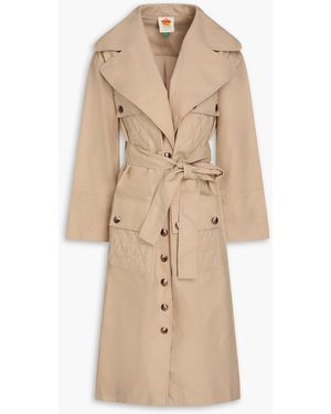 FARM Rio Cotton Trench Coat - Natural