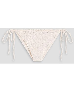 Gentry Portofino Triangel-bikini-oberteil aus häkelstrick - Weiß