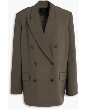 JOSEPH Chapone Double-breasted Silk-blend Crepe - Green