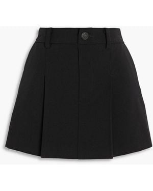 Rag & Bone Stevie Skirt-Effect Wool-Blend Shorts - Black