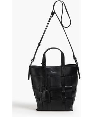 3.1 Phillip Lim Odita Woven Leather Bucket Bag - Black