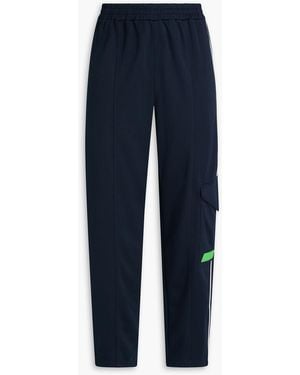 Ganni Appliquéd Jersey Track Trousers - Blue