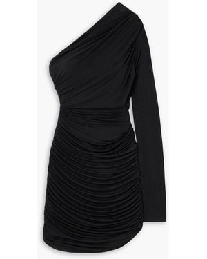 GAUGE81 Pila One-sleeve Draped Jersey Mini Dress - Black