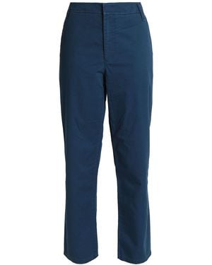 Tibi Cotton-Twill Straight-Leg Pants - Blue