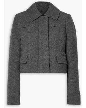 Proenza Schouler Cropped Wool-felt Jacket - Black