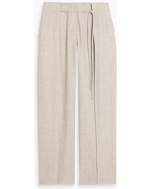 LE17SEPTEMBRE Wool-Flannel Wide-Leg Trousers - Grey