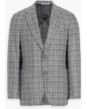 Canali Cupro-Tweed Blazer - Gray