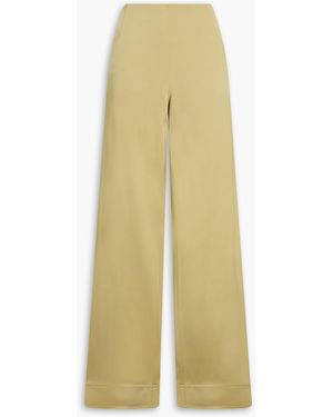 TOTEME Satin-crepe Wide-leg Pants - Yellow