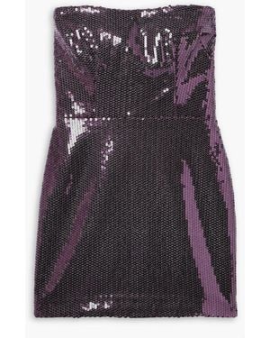 Alex Perry Minikleid aus crêpe mit pailletten - Lila