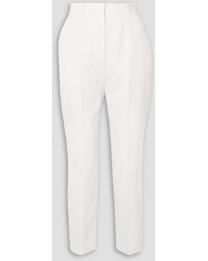 McQueen Wool-Twill Tapered Trousers - White