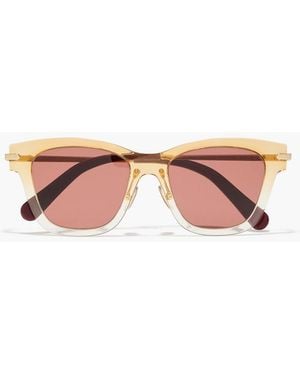 Zimmermann Square-Frame Metal Sunglasses - Pink