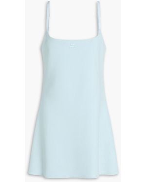 Courreges Crepe Mini Slip Dress - Blue